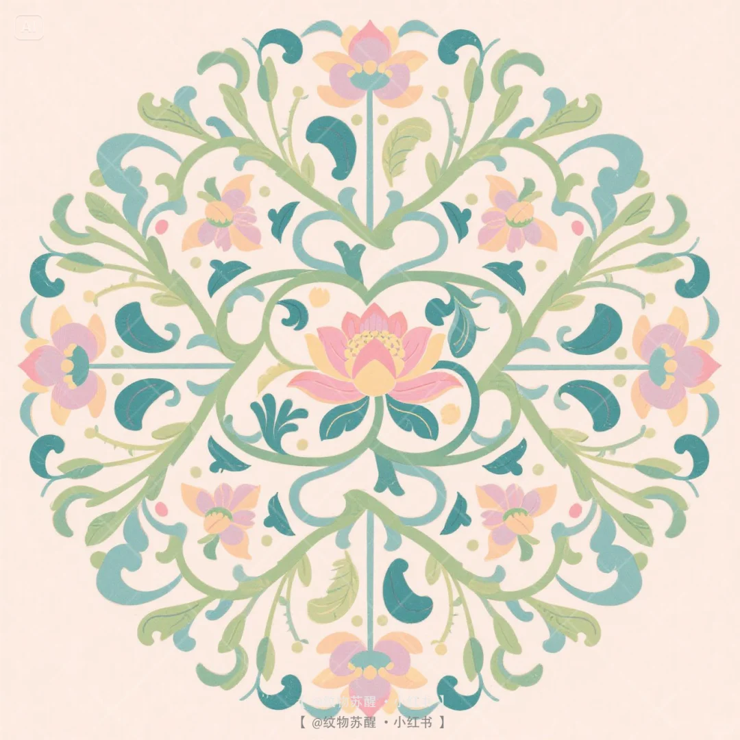 漫步缠枝莲纹的浪漫花田🌸