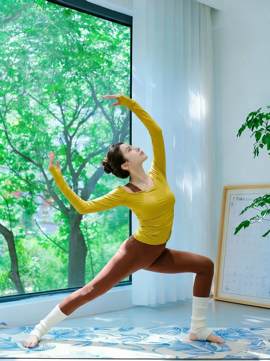 姜黄咖棕的瑜伽服配色真的绝