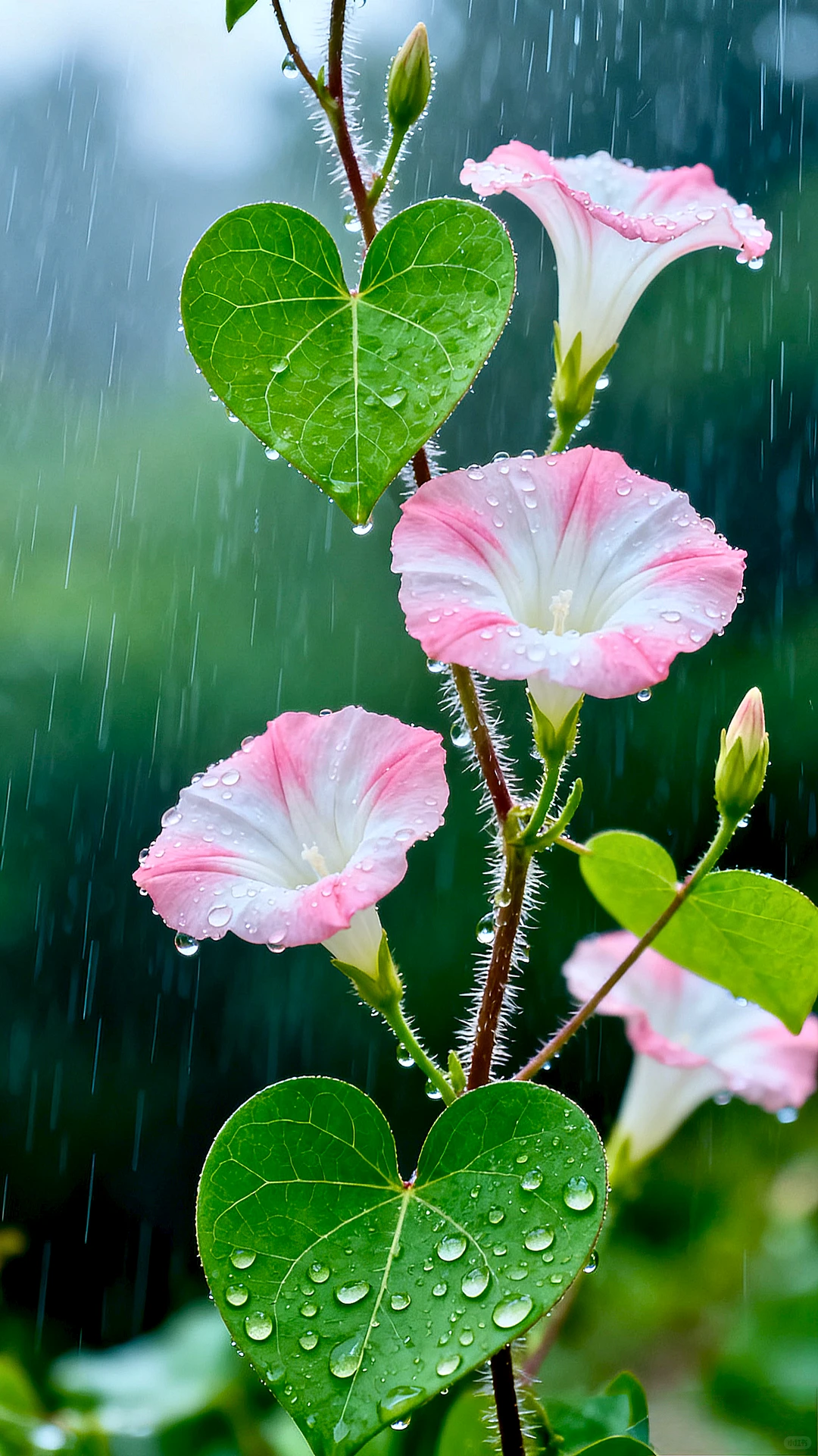 雨后的牵牛花 🌧️🌸