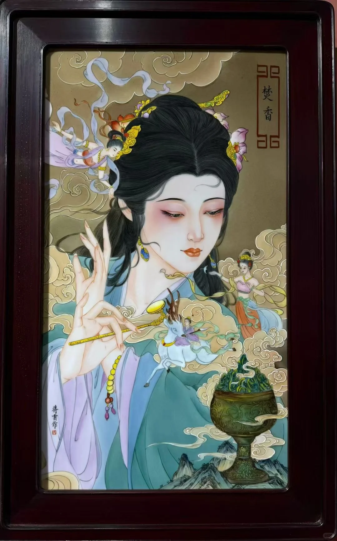 别眨眼！这位老师把盛唐美人的风韵锁在瓷板