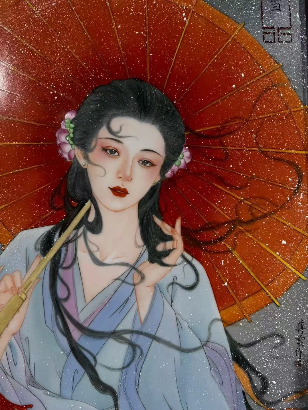 别眨眼！这位老师把盛唐美人的风韵锁在瓷板