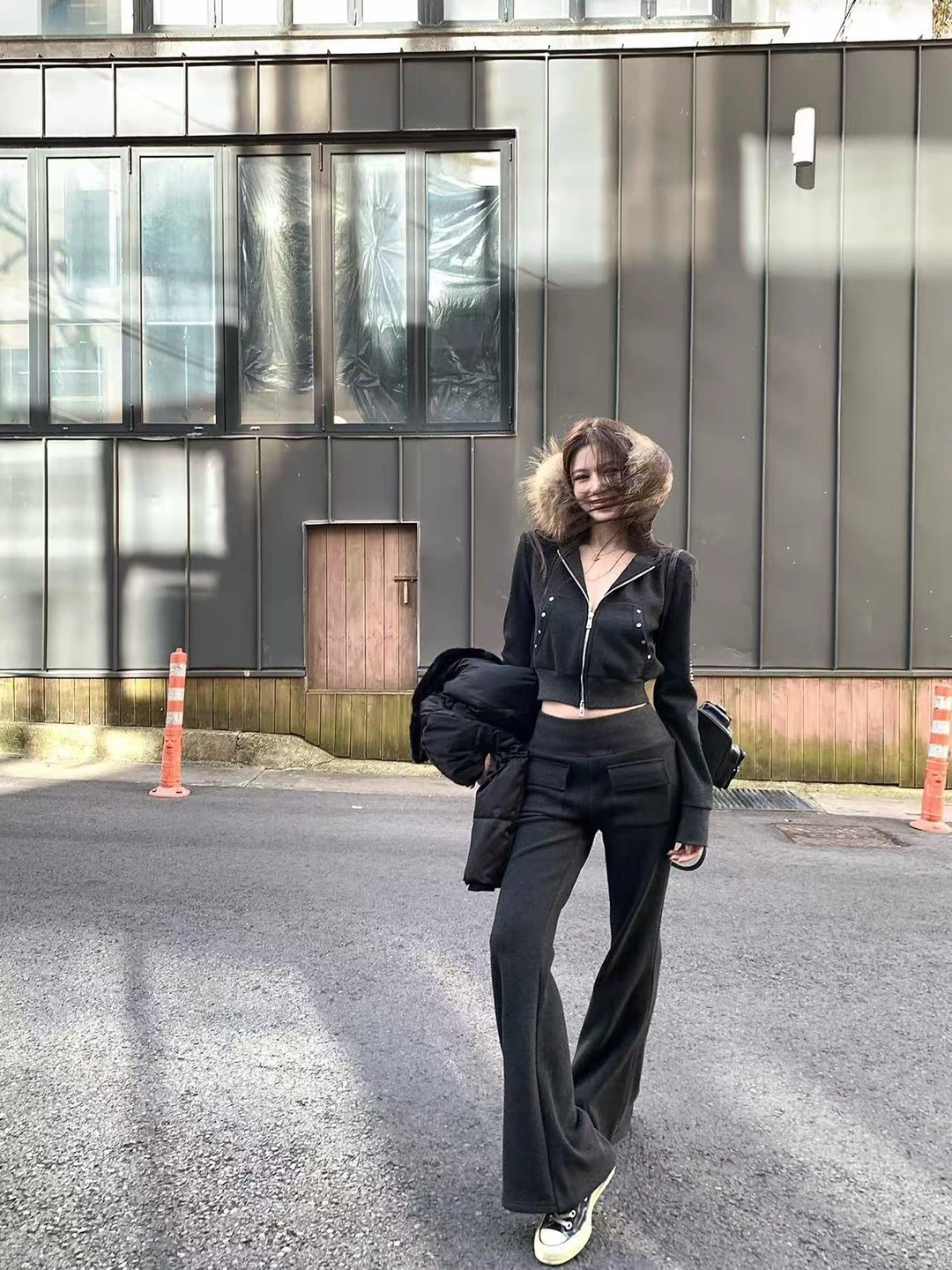 冬天这样穿，韩系辣妹本人！