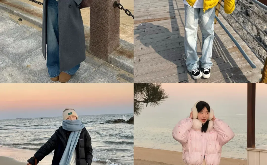 冬天的海边拍照怎么穿？参考这些松弛感穿搭