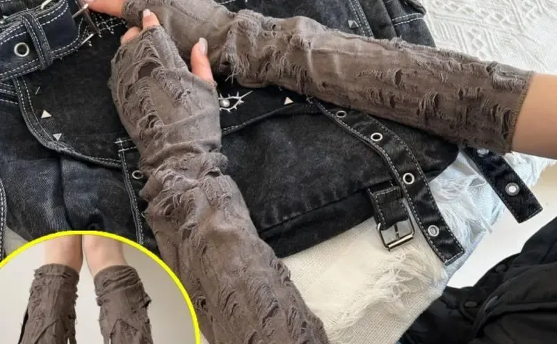 废土辣妹｜破洞手套&腿套穿搭