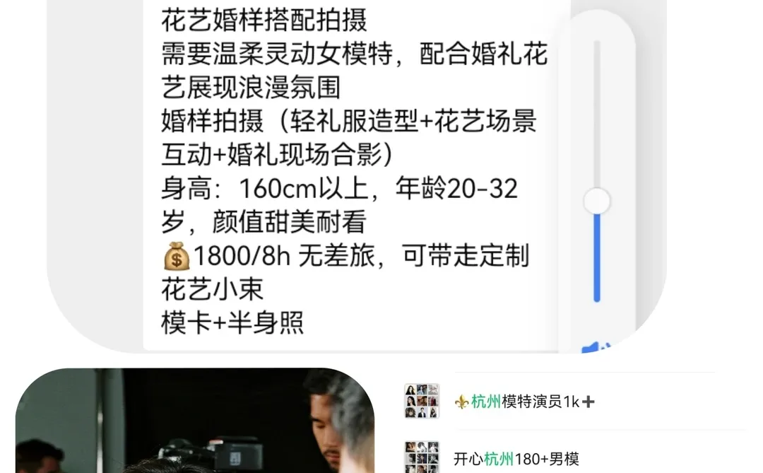 杭州婚样模特1800+来自杭州模特通告群