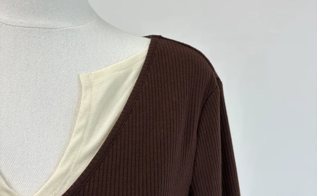 捡漏！门店在售 设计感辣妹风双层针织衫新款