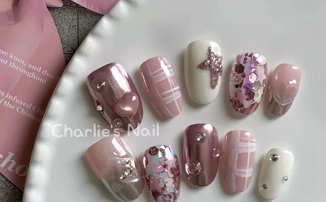 济宁·Charlie's Nail｜y2k粉色千禧辣妹甲🎀