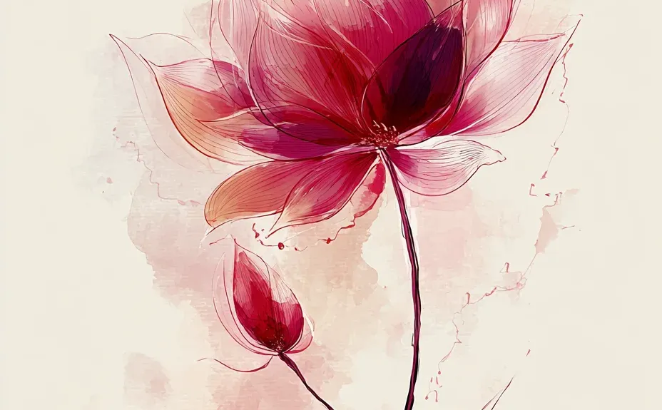 数字油画莲花~~AICG~mj提示词咒语分享