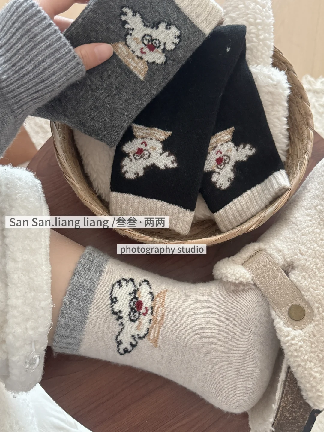 韩系冬款袜子模特图拍摄🎬