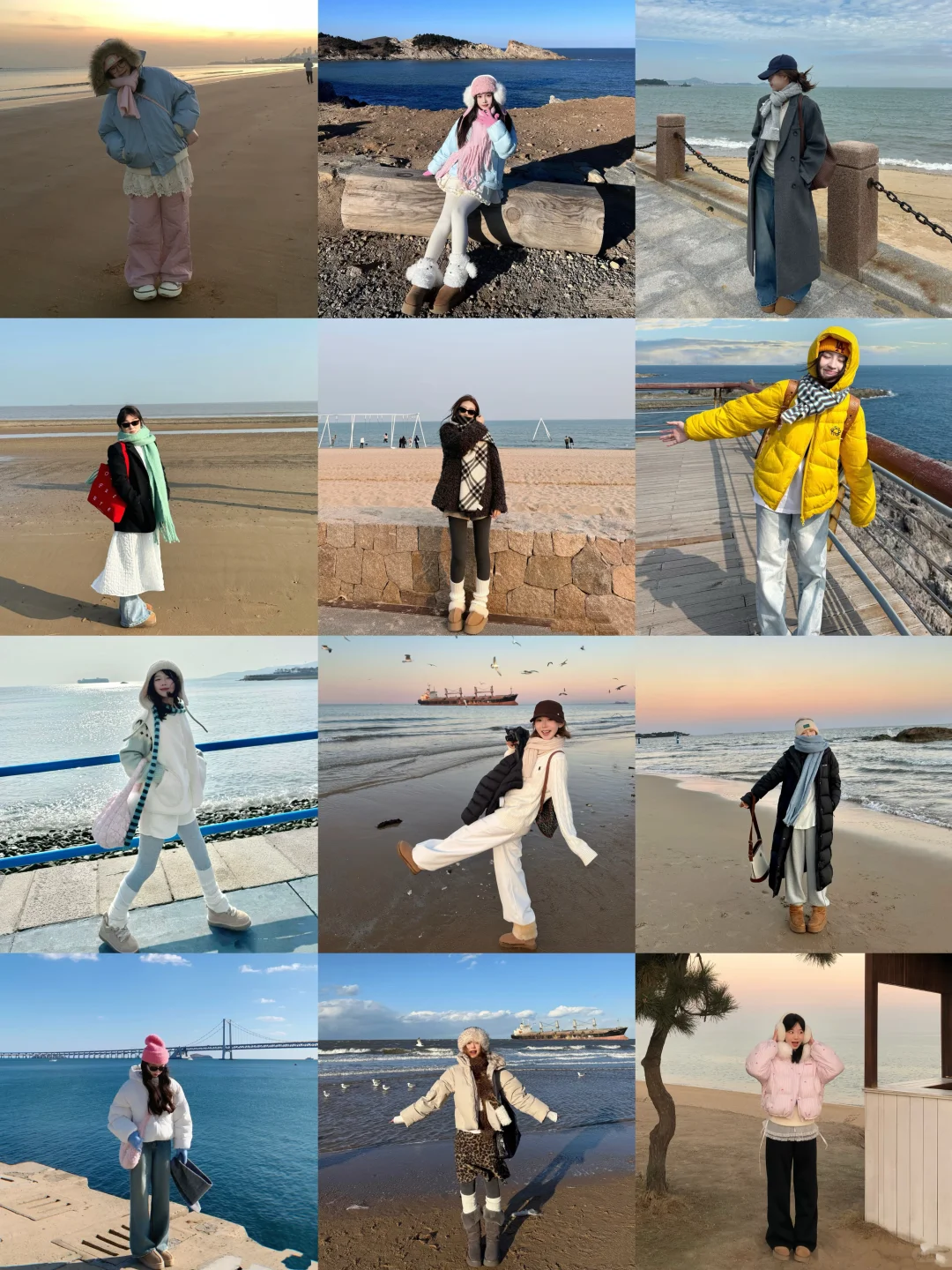 冬天的海边拍照怎么穿？参考这些松弛感穿搭