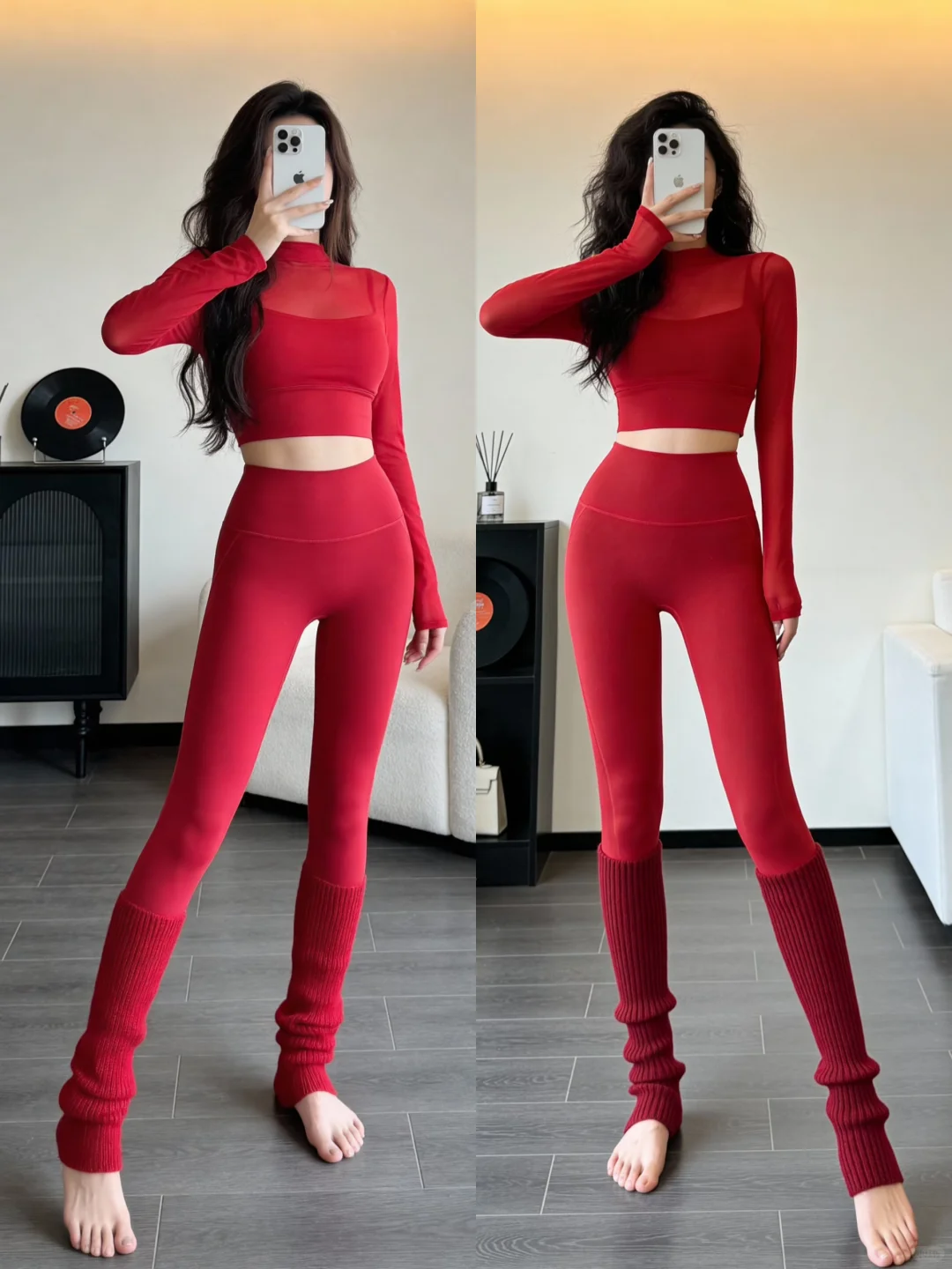 圣诞宅家练瑜伽被问爆的韩系瑜伽服🎅