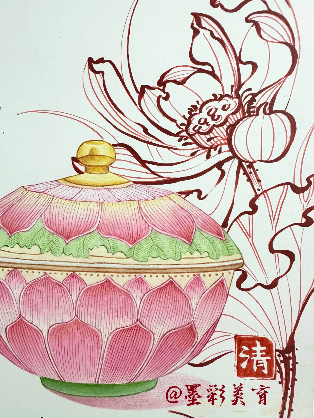 【国风大赏——彩铅故宫文物】