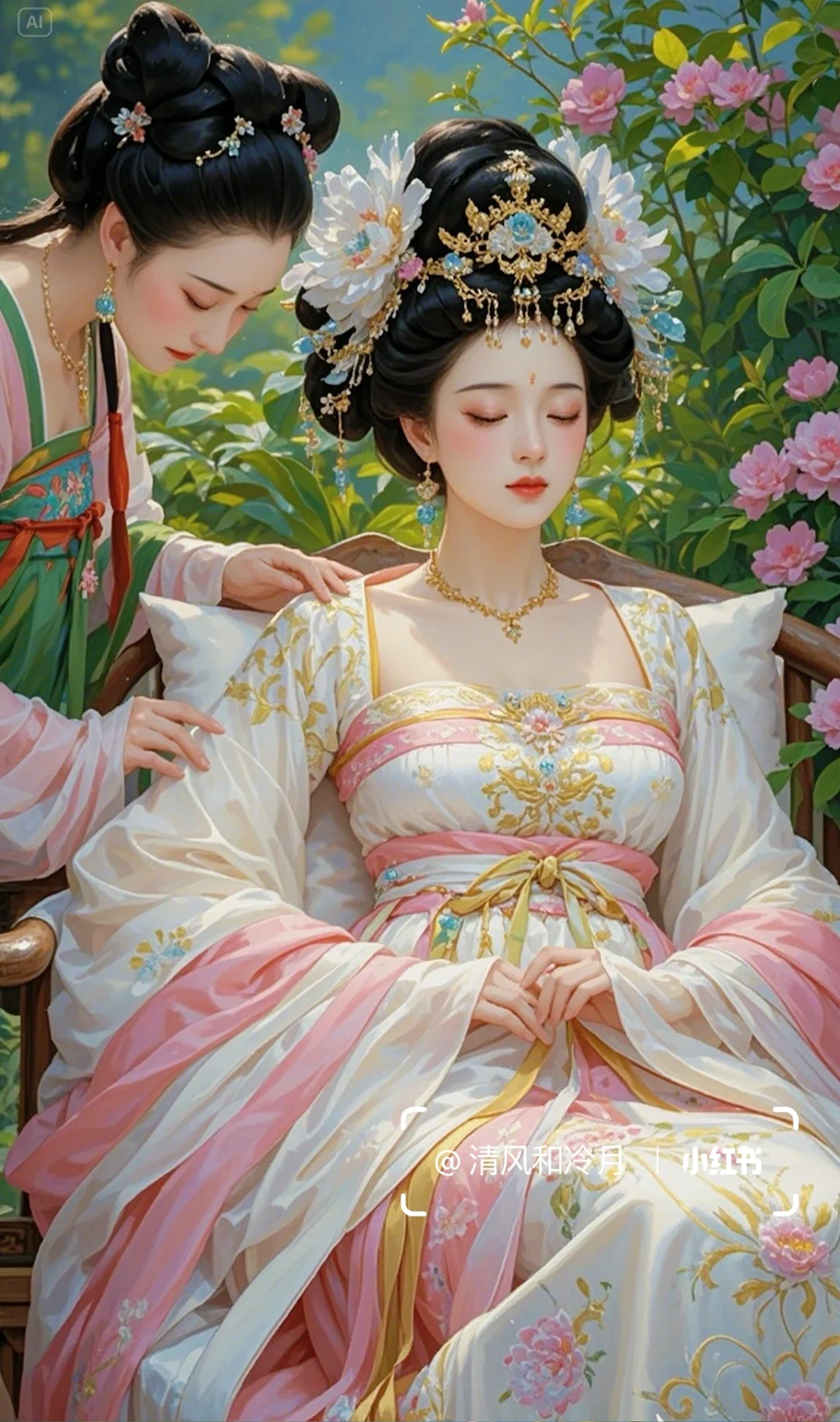 花朝花夕，君王宠妃，共赏花颜～