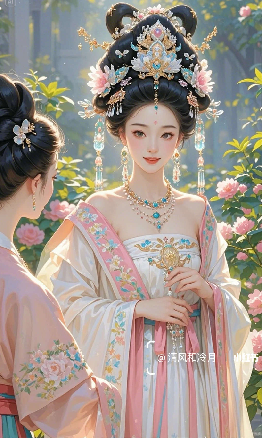 花朝花夕，君王宠妃，共赏花颜～