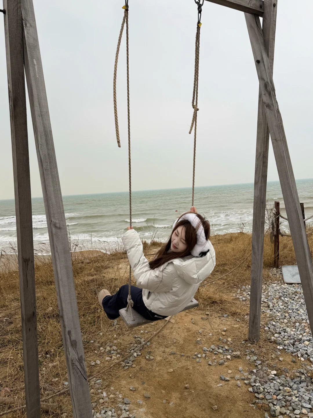 Bubble coffee 海边秋千也太好拍了吧