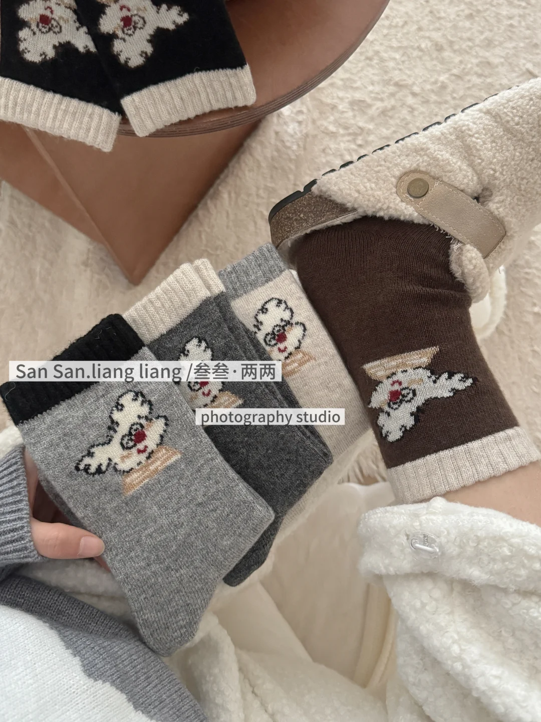 韩系冬款袜子模特图拍摄🎬