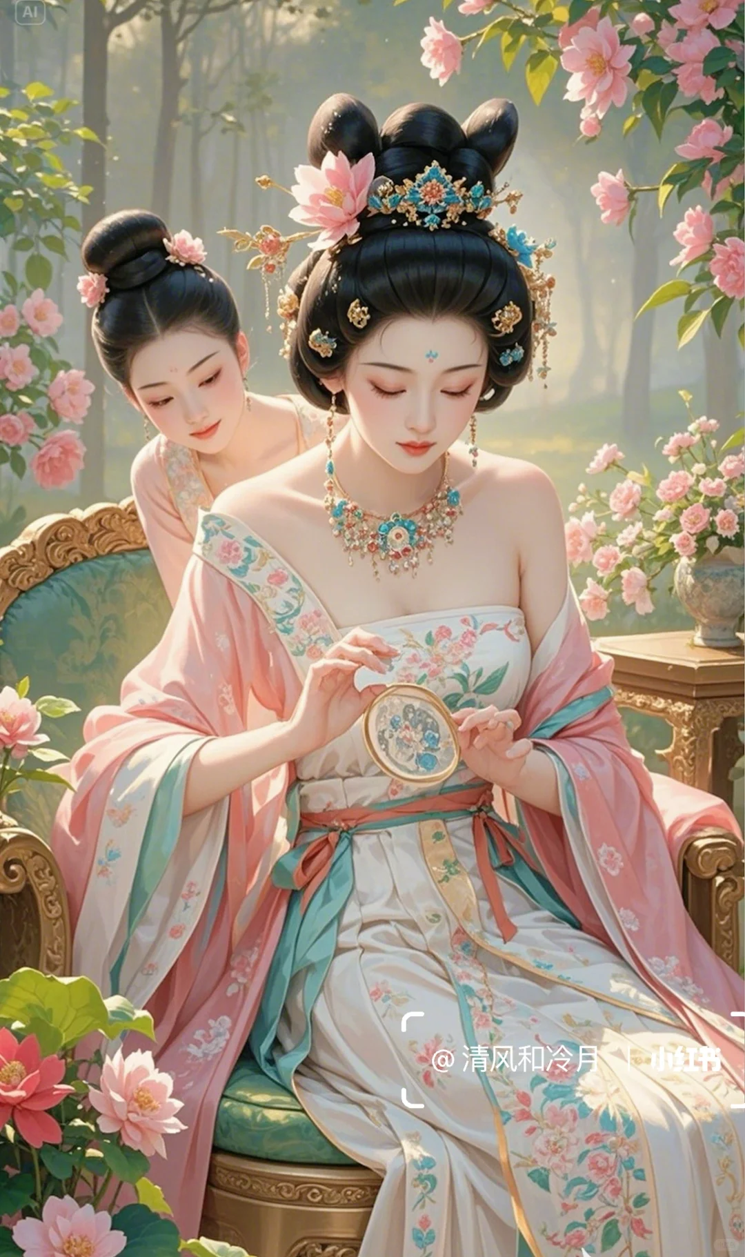 花朝花夕，君王宠妃，共赏花颜～