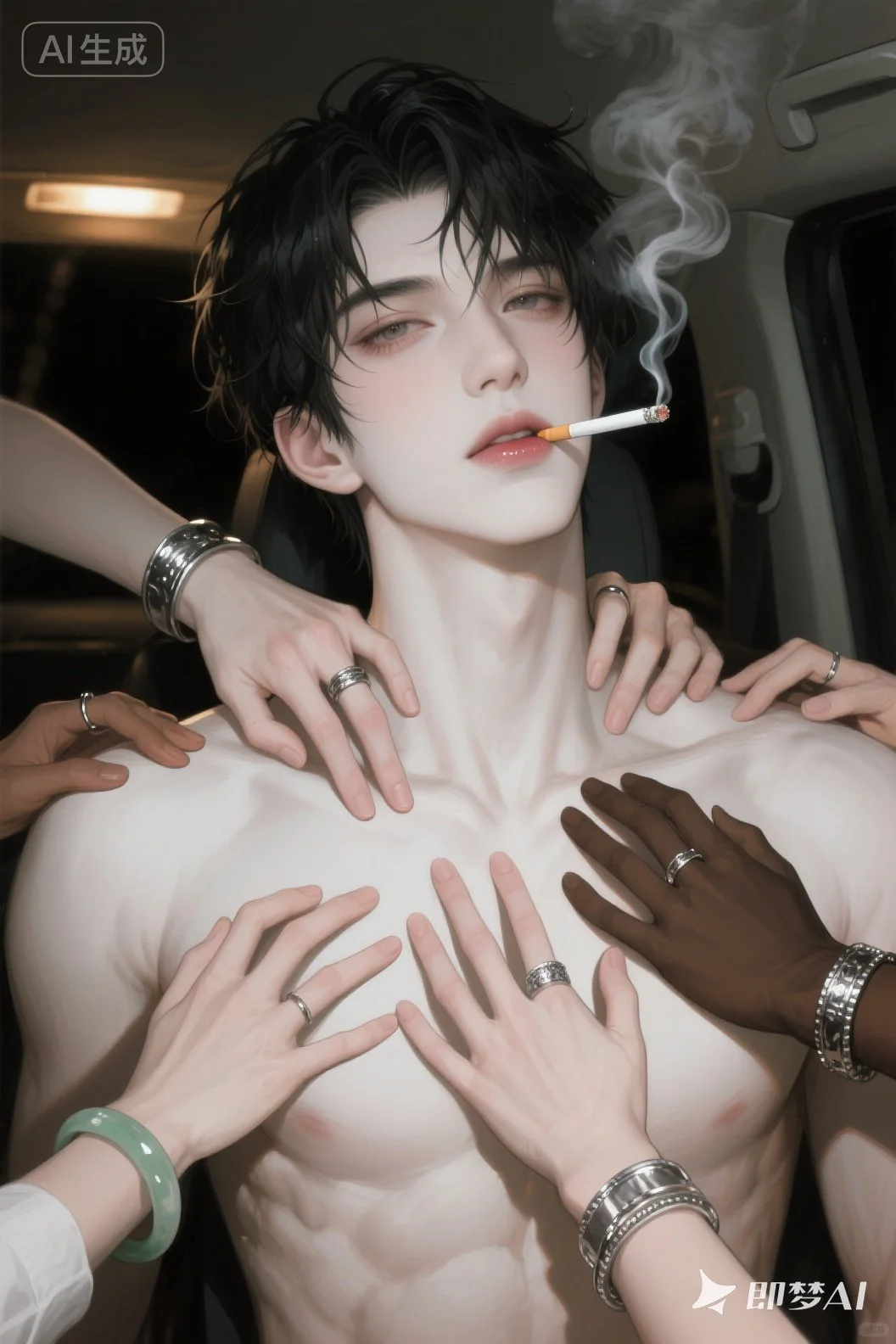 🐱即梦/帅哥/烟/多只手