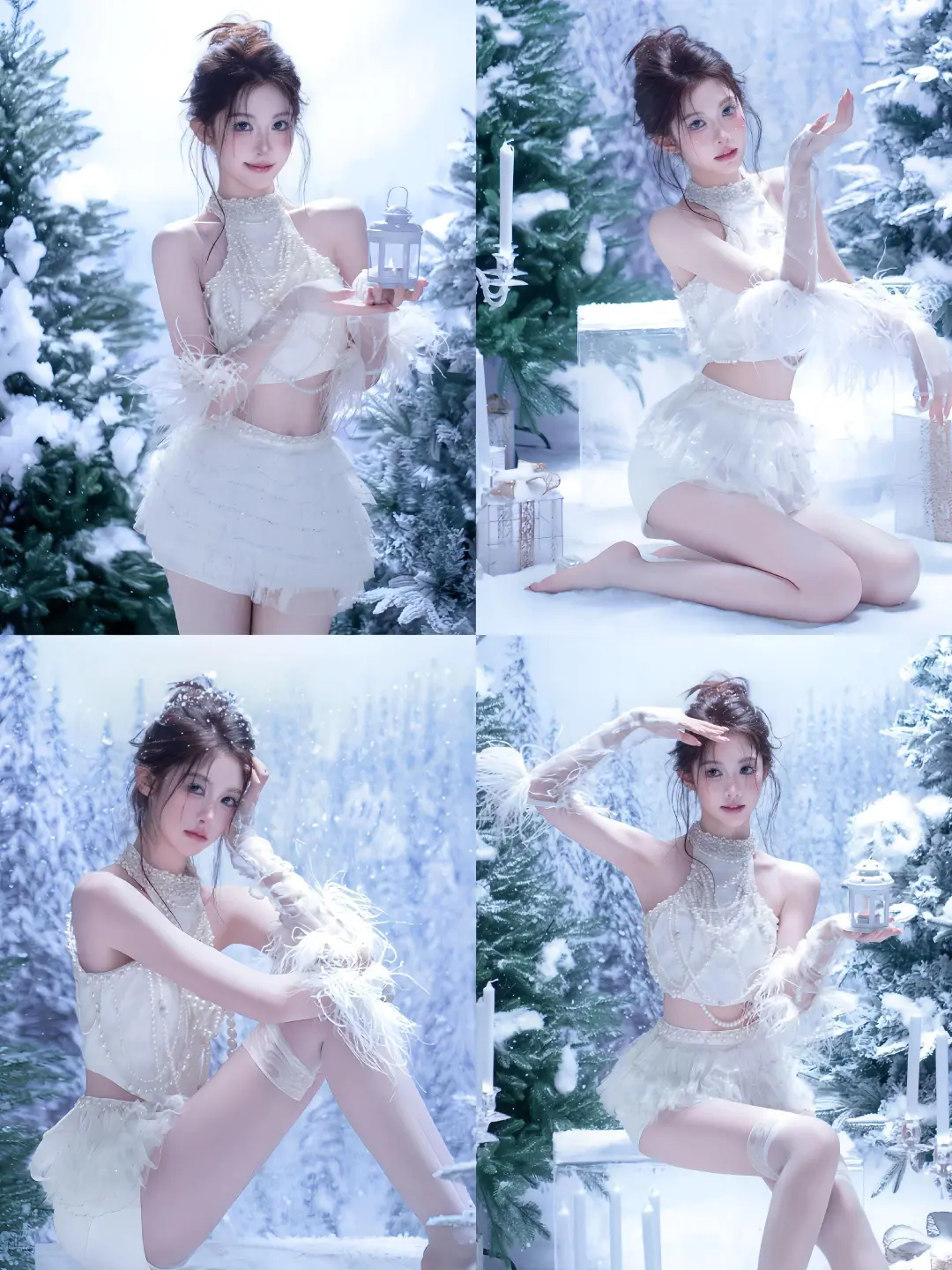 冬季限定🎄⛄️白色纯欲圣诞氛围少女写真