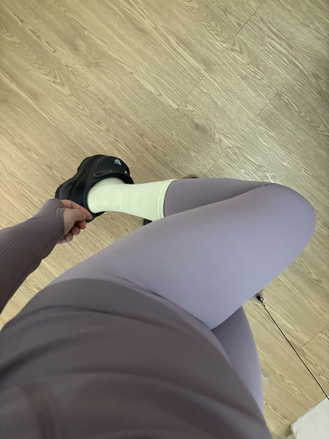 一套紫色瑜伽服