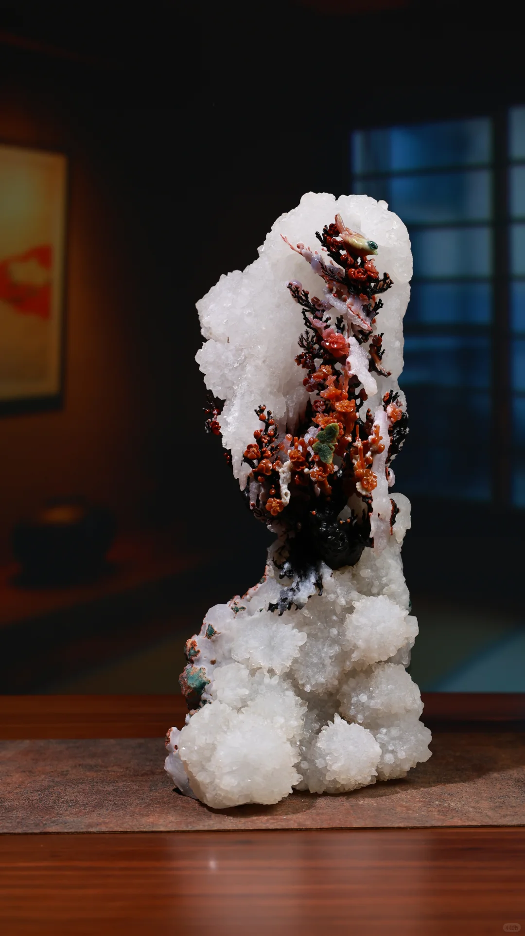 玛瑙雕刻艺术品梅花