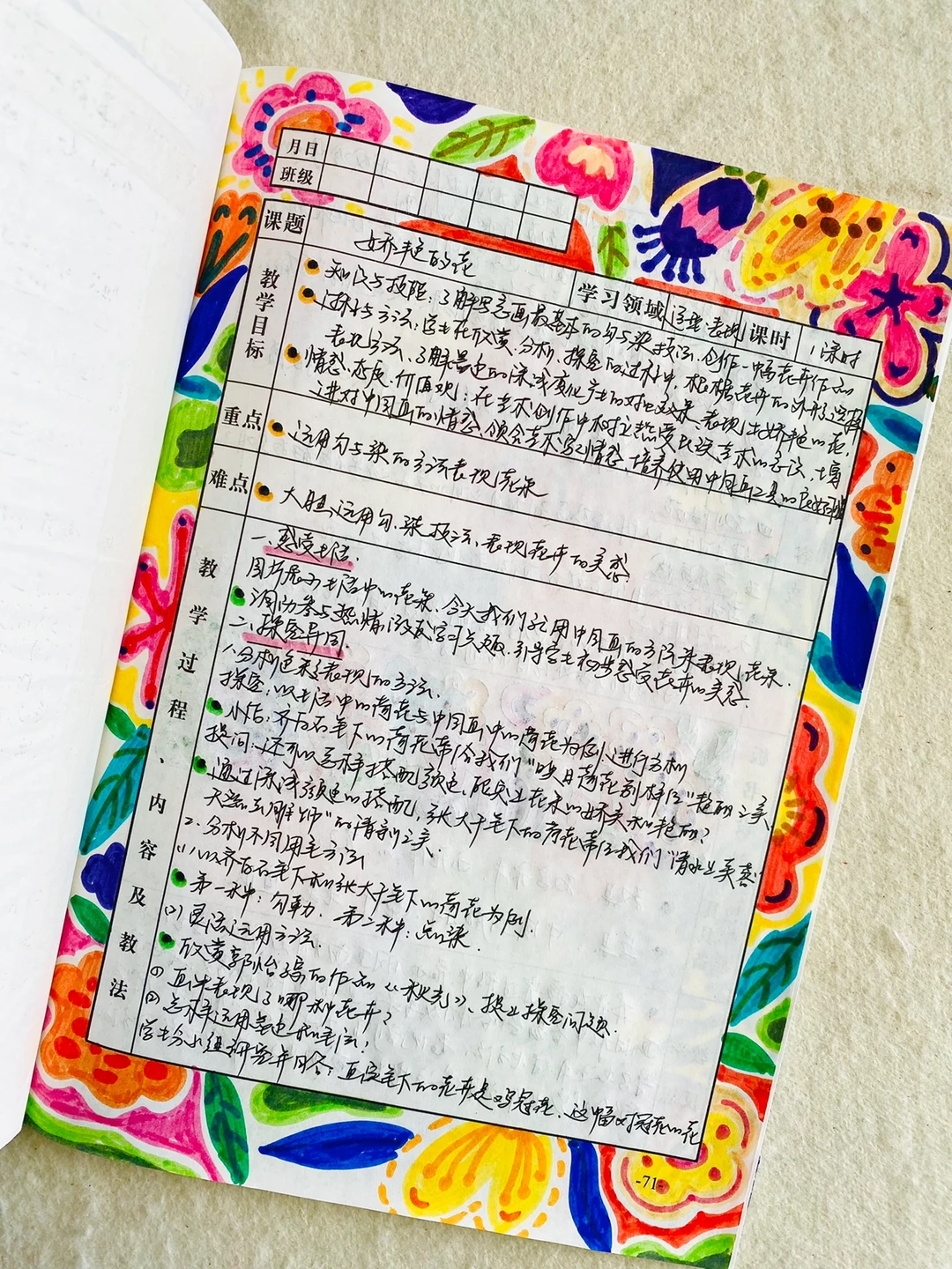 【娇艳的花】人美版小学美术教案🎨🎨🎨