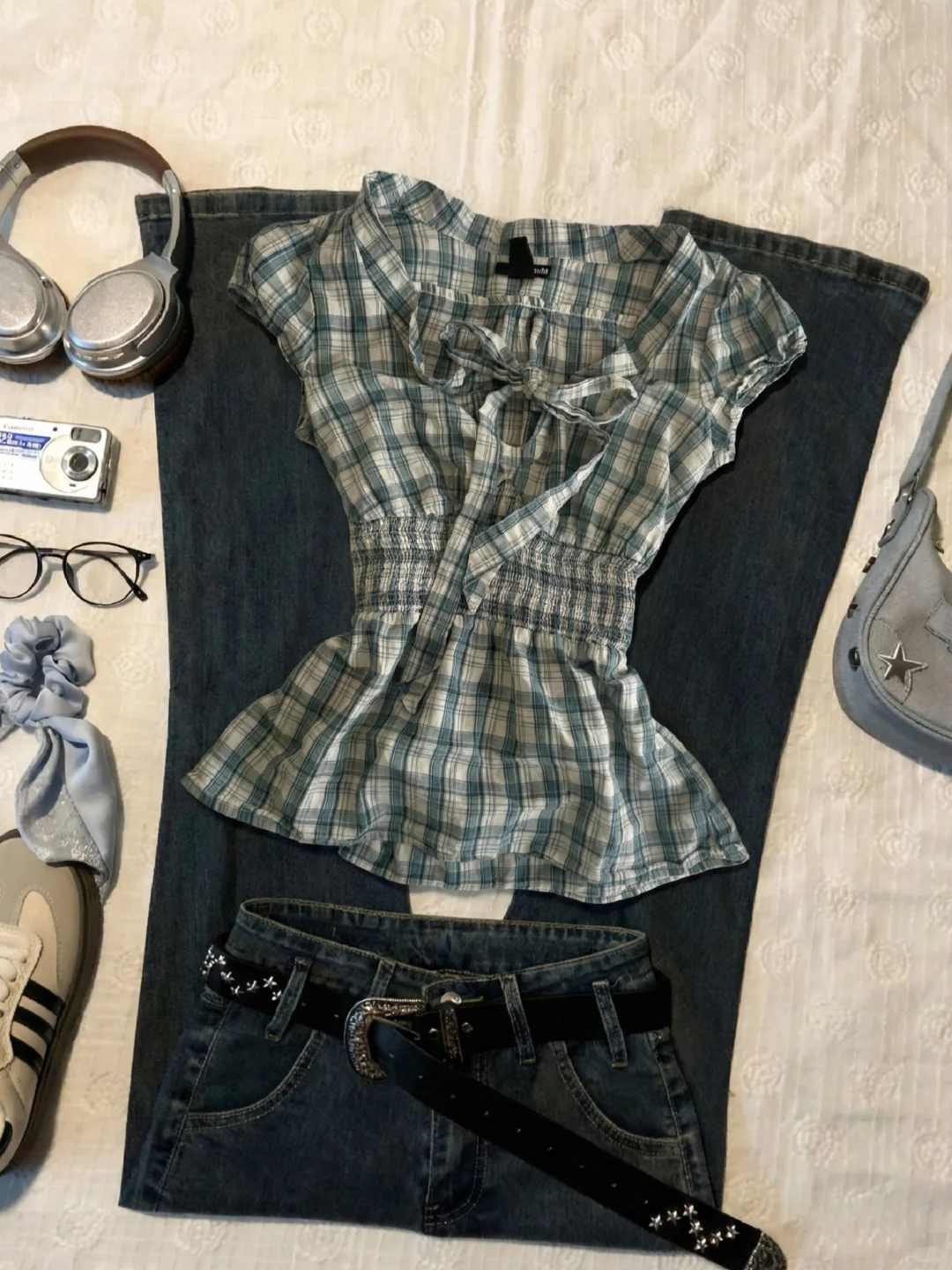 复古y2k辣妹风，百搭千禧辣妹掐腰衬衫