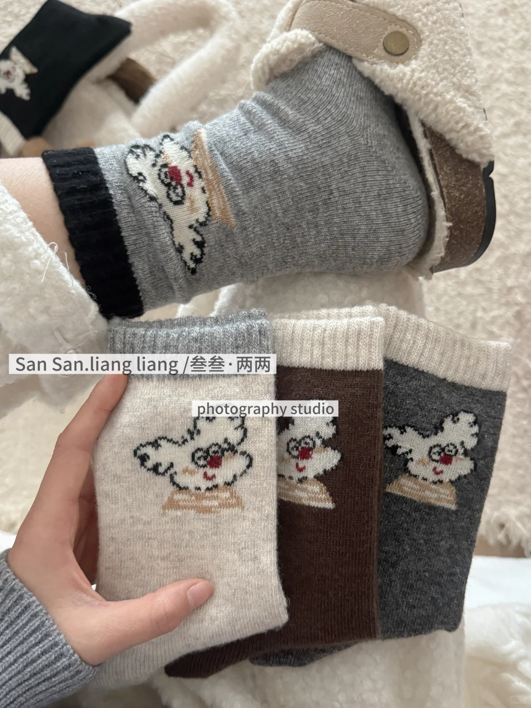 韩系冬款袜子模特图拍摄🎬