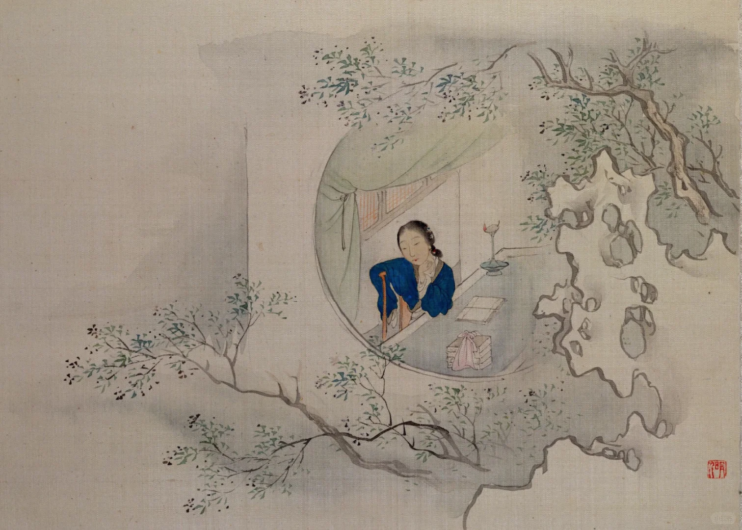 清代《十二金钗图》：千红一哭，万艳同悲