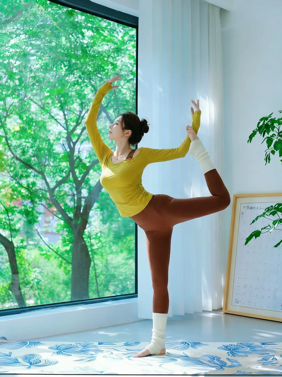 姜黄咖棕的瑜伽服配色真的绝