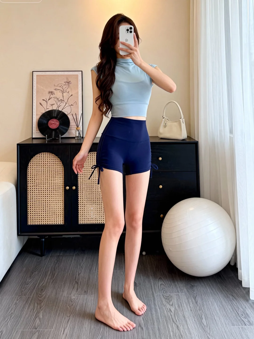 秋冬瑜伽服穿搭｜蓝色系真的太显白了❗️