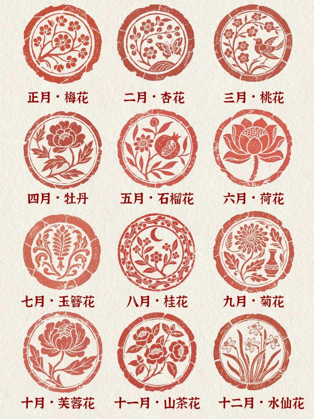 90%人不知道！传统12花令和花神图鉴❤️