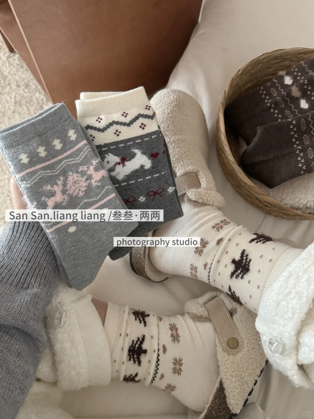韩系冬款袜子模特图拍摄🎬