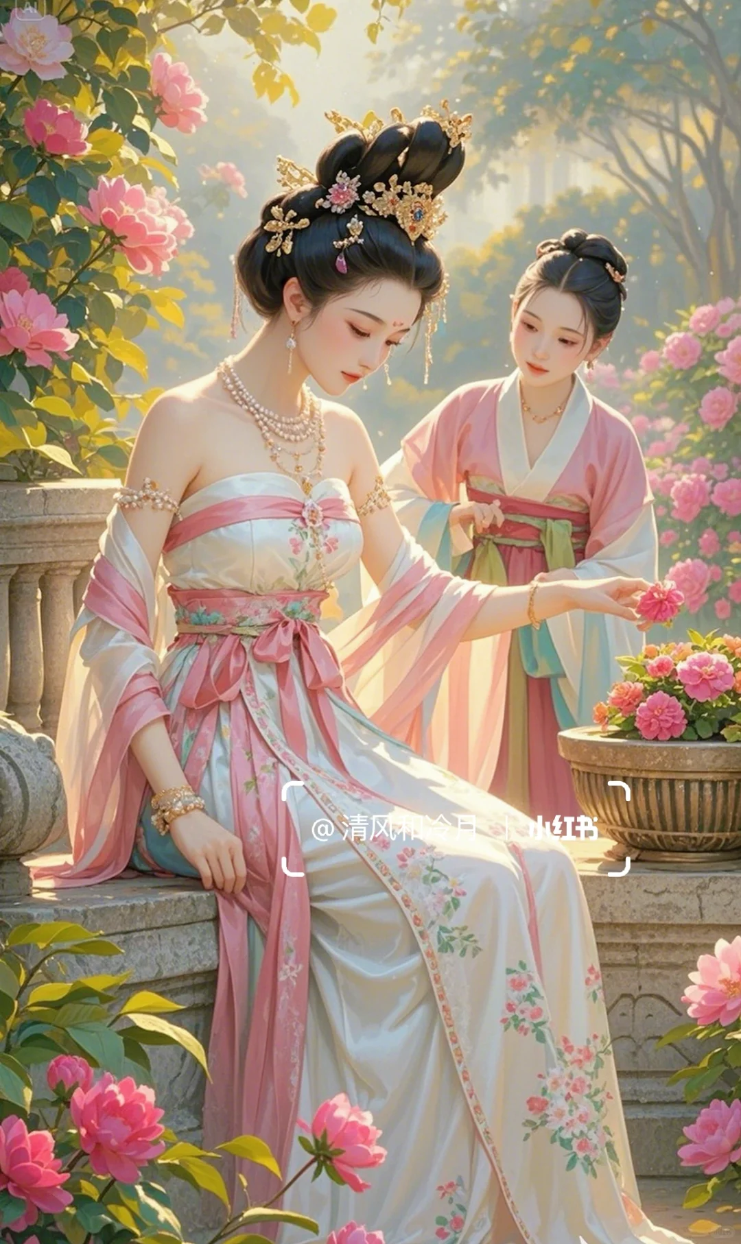 花朝花夕，君王宠妃，共赏花颜～