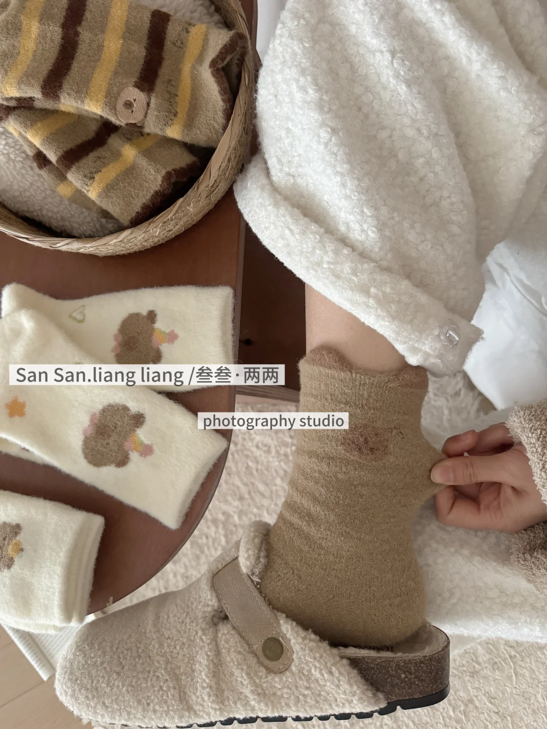 韩系冬款袜子模特图拍摄🎬