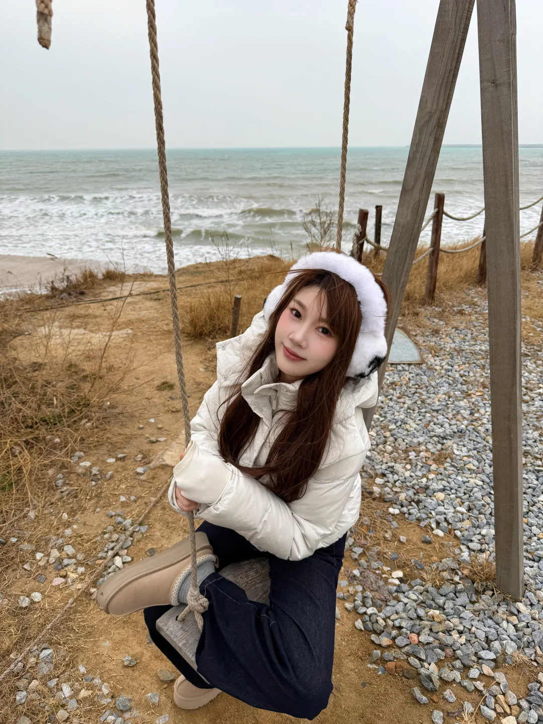 Bubble coffee 海边秋千也太好拍了吧