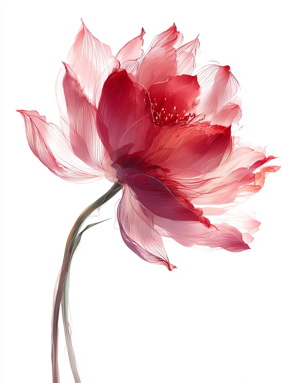 数字油画莲花~~AICG~mj提示词咒语分享