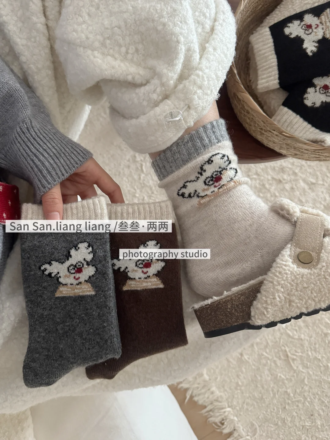 韩系冬款袜子模特图拍摄🎬