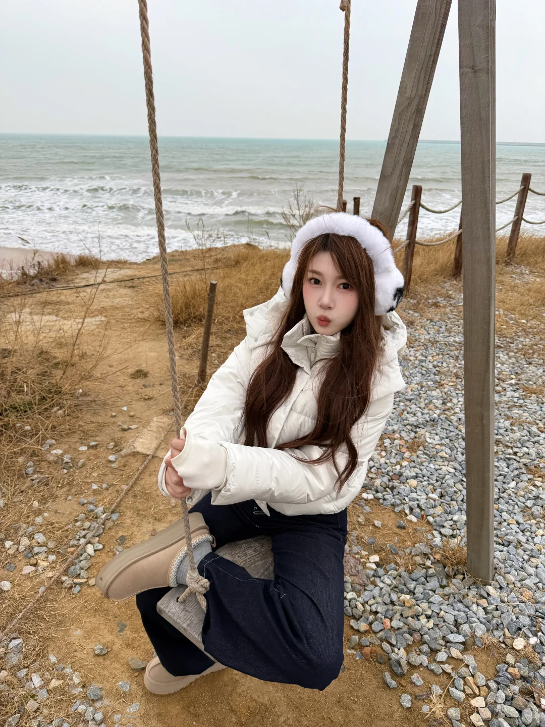 Bubble coffee 海边秋千也太好拍了吧