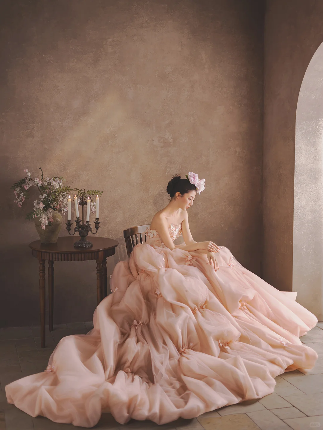 姐妹们！粉色婚纱照真的绝美！原地封神💥