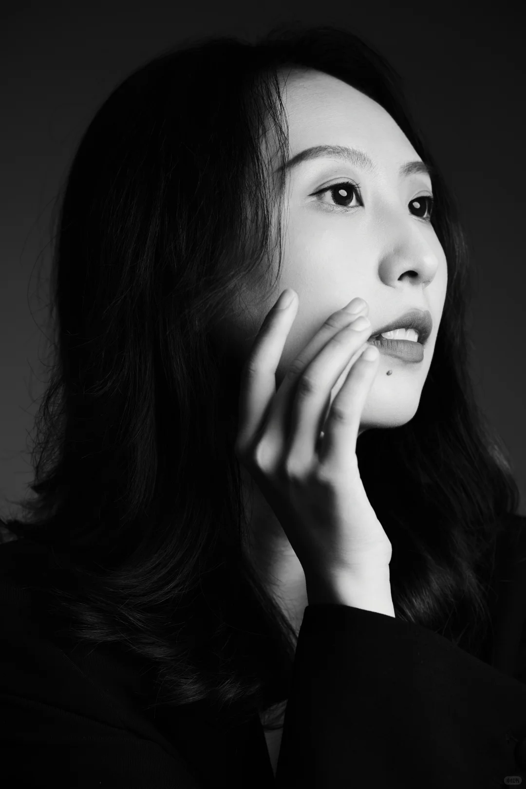 纯黑白质感肖像摄影