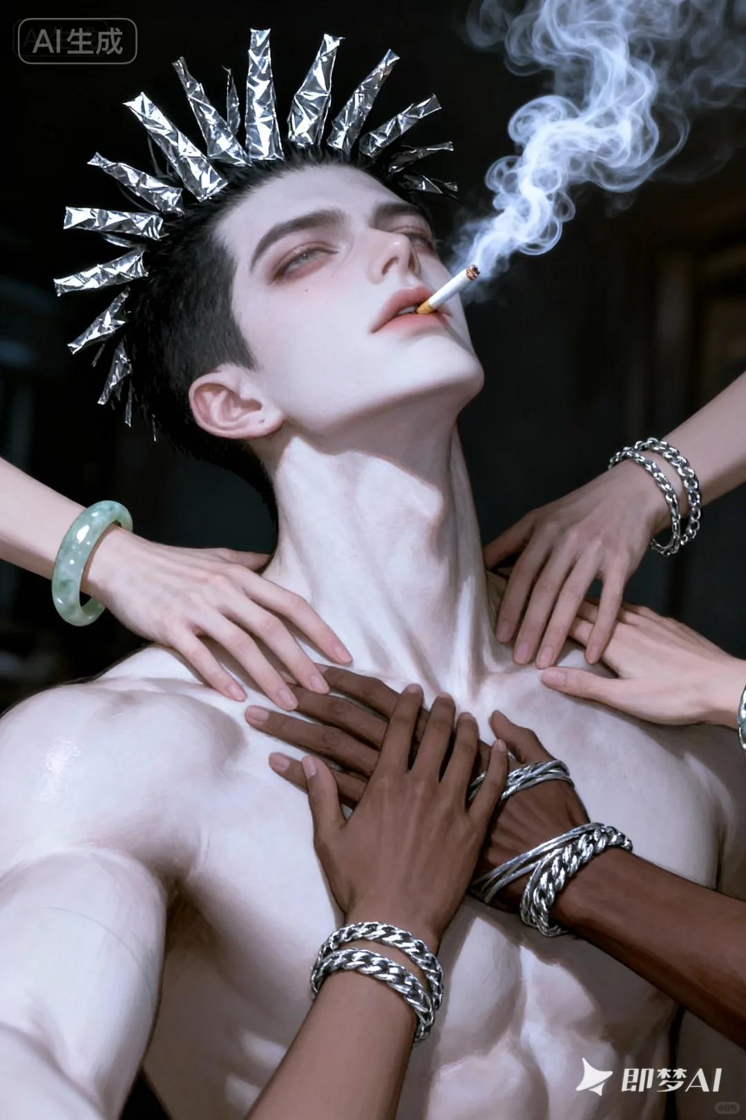 🐱即梦/帅哥/烟/多只手