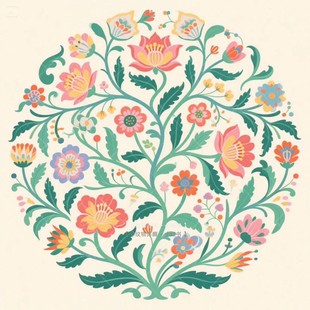 漫步缠枝莲纹的浪漫花田🌸