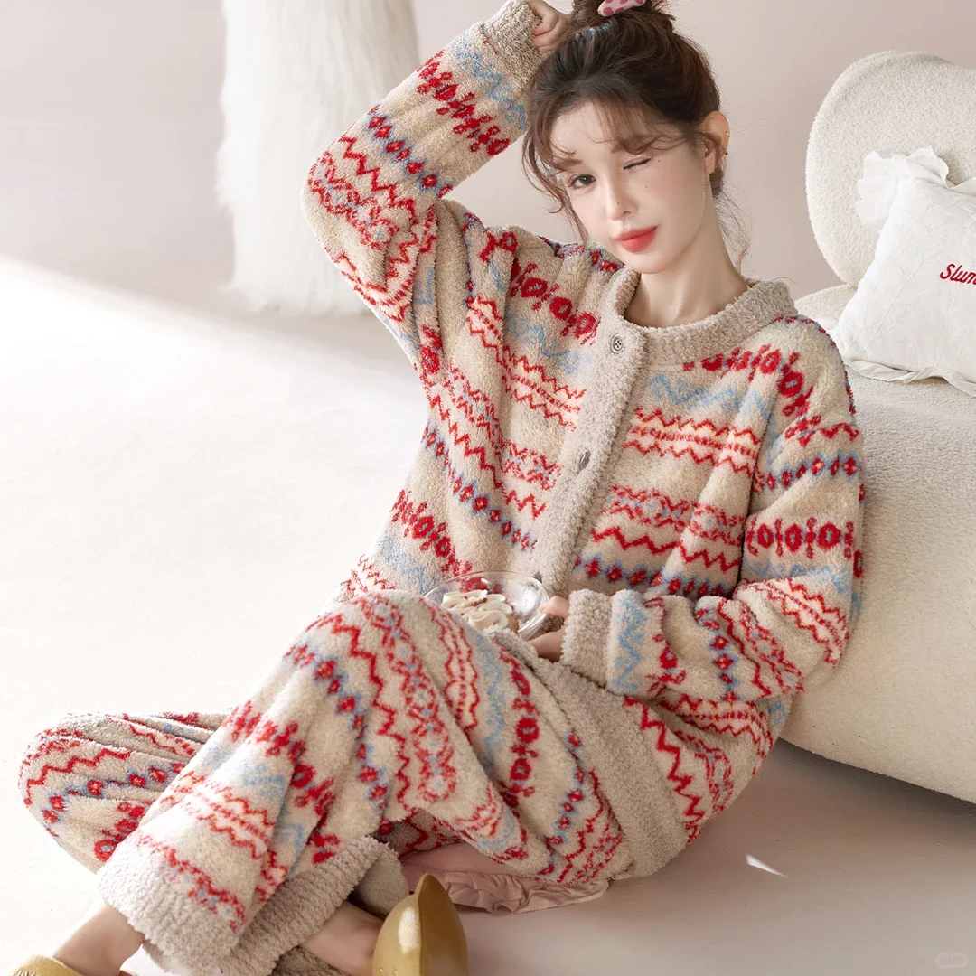 【费尔岛莎粒绒】复古高级感可外穿法兰绒秋冬