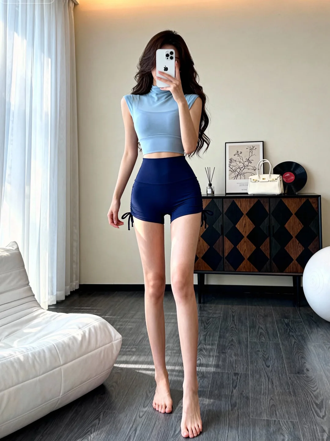 秋冬瑜伽服穿搭｜蓝色系真的太显白了❗️