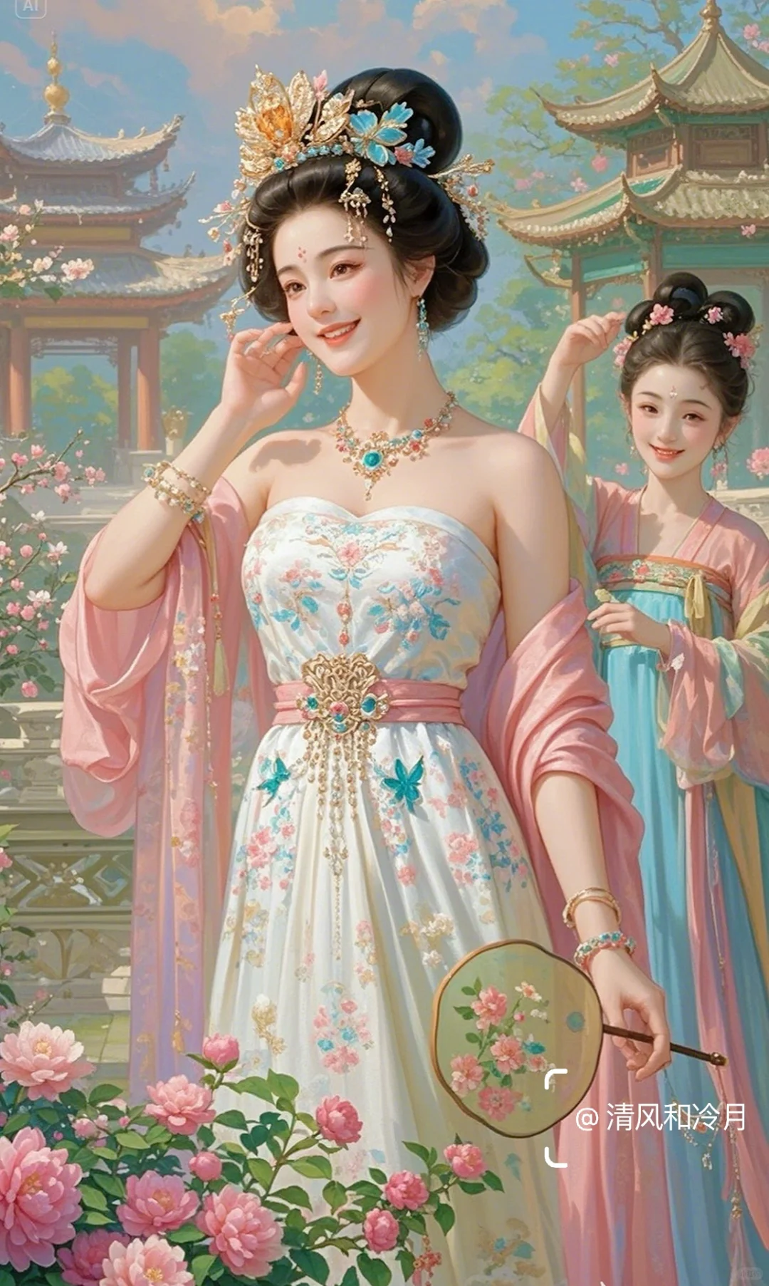 花朝花夕，君王宠妃，共赏花颜～