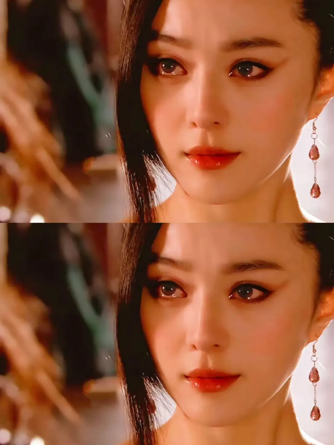 她的眼睛太美了