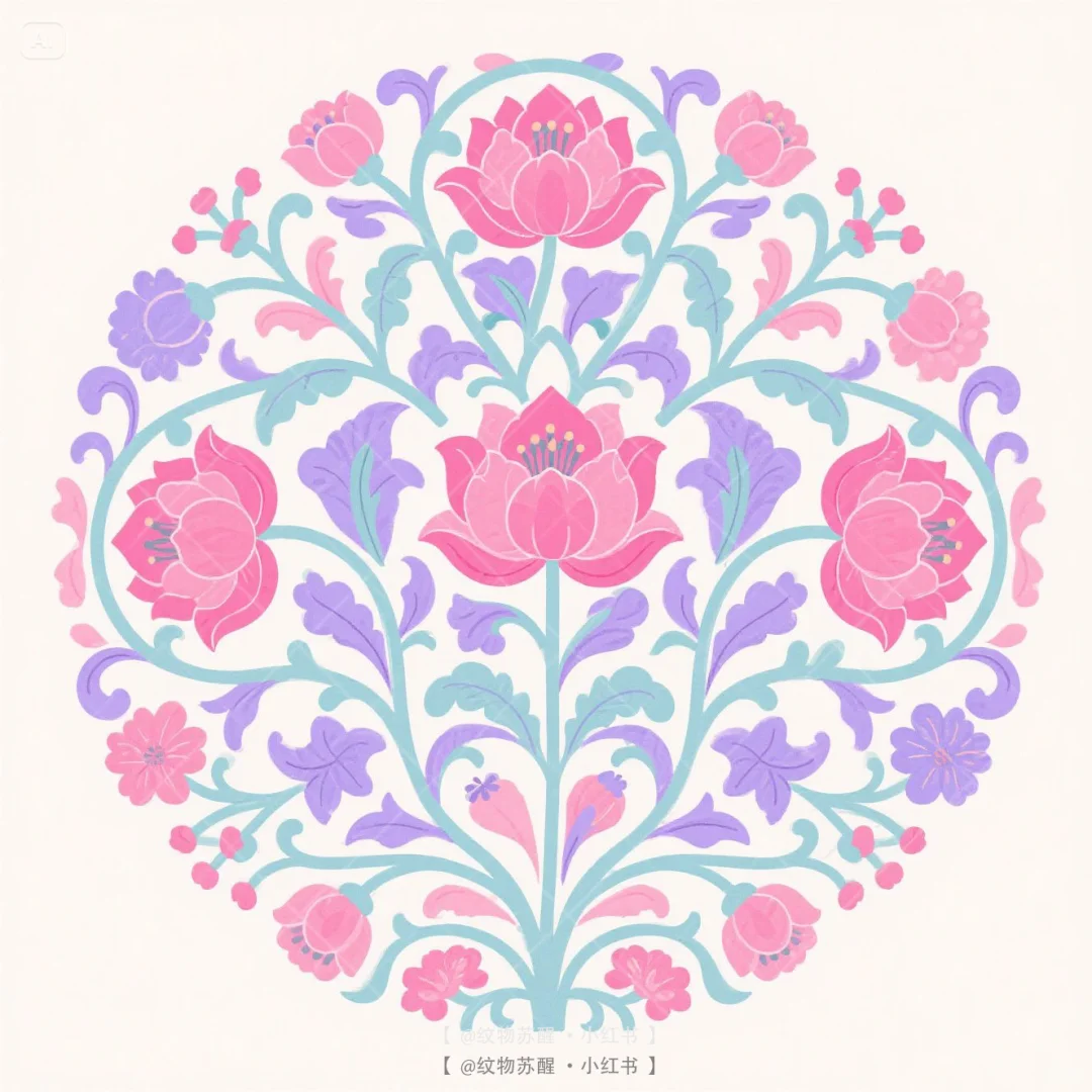 漫步缠枝莲纹的浪漫花田🌸
