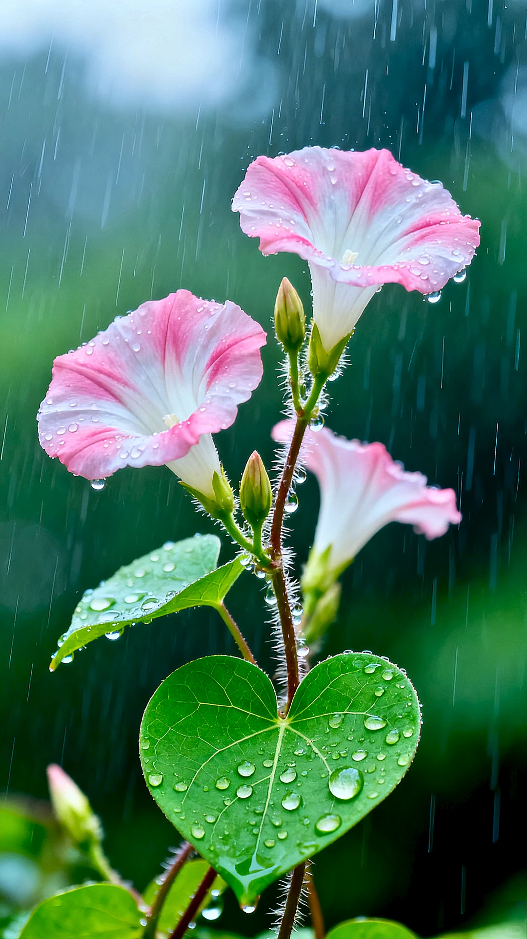 雨后的牵牛花 🌧️🌸