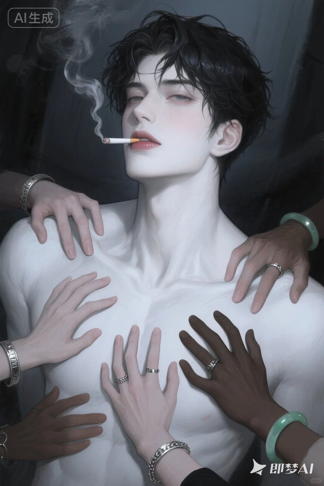 🐱即梦/帅哥/烟/多只手